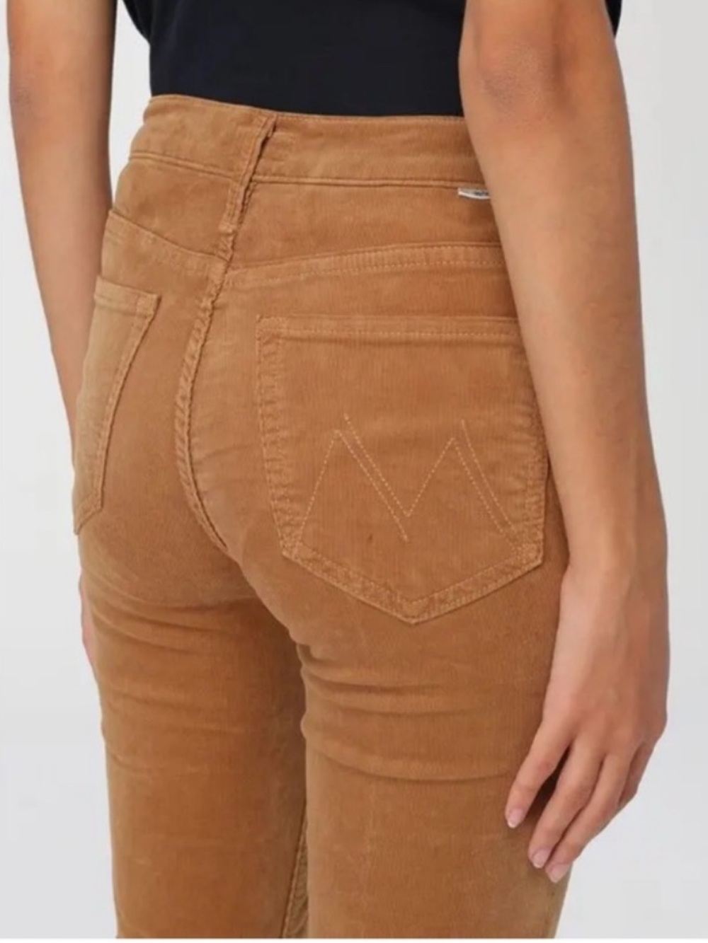 MOTHER Tomcat Ankle Corduroy Pants / Jeans in the Color Leather